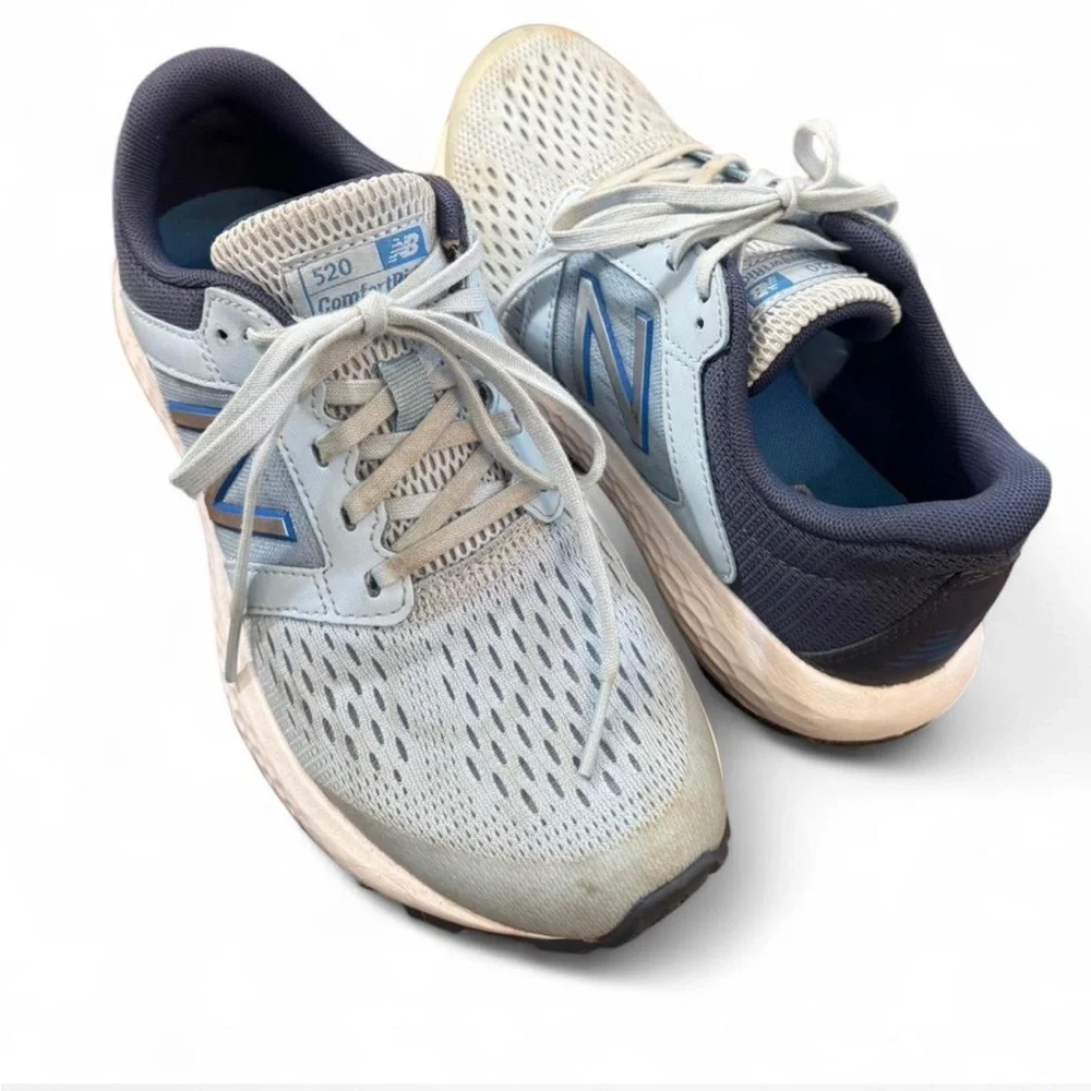 New Balance Light and Dark Blue Athletic Sneakers - Picture 2 of 6